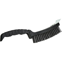 Scratch Brush, Steel, 4 x 17 Wire Rows, 12" Long Cam Industrial
