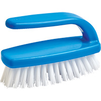 Nail Cleaning Brush, 4" L, Synthetic Bristles, Blue/White Cam Industrial