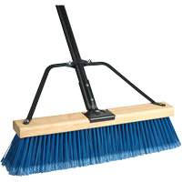 Ryno Push Broom with Braced Handle, 36", Fine, PVC Bristles Cam Industrial