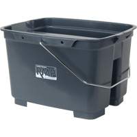 Dual Compartment Bucket, 4.75 US Gal. (19 qt.) Capacity, Grey JN504 | Cam Industrial