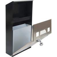 Smoking Receptacle, Wall-Mount, Stainless Steel, 1 Litre Capacity, 11-4/5" Height Cam Industrial