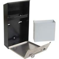 Smoking Receptacle, Wall-Mount, Stainless Steel, 1 Litre Capacity, 11-4/5" Height Cam Industrial