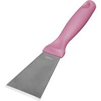 Large Stainless Steel Scraper, Pink, 3" W x 9" L Cam Industrial