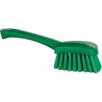 Brosse &agrave; r&eacute;curer avec manche court, Soies Doux, Longueur de 10-1/2", Vert Cam Industrial