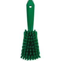 Brosse &agrave; r&eacute;curer avec manche court, Soies Doux, Longueur de 10-1/2", Vert Cam Industrial