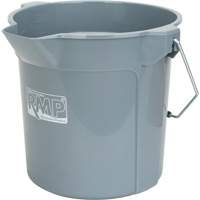 Round Bucket with Pouring Spout, 2.64 US Gal. (10.57 qt.) Capacity, Grey JP785 | Cam Industrial
