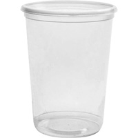 Magik 32 oz. Clear Deli Container without Lid, Plastic, Round Cam Industrial