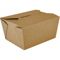 Kraft Take Out Food Containers, Corrugated, Rectangular Cam Industrial