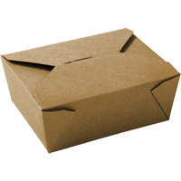 Kraft Take Out Food Containers, Corrugated, Rectangular Cam Industrial