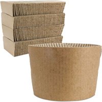 Manchons Kraft pour gobelet de caf&eacute;, Papier, 12 oz - 20 oz, Brun Cam Industrial