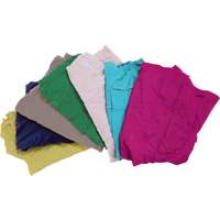 Recycled Material Wiping Rags, Cotton, Mix Colours, 10 lbs. Cam Industrial
