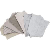 Recycled Material Wiping Rags, Cotton, White, 25 lbs. Cam Industrial
