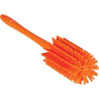 Brosse moyenne avec manche, Soies Ferme, Longueur de 17", Orange Cam Industrial
