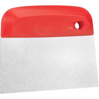 Flexible Stainless Steel Dough Cutter/Scraper, Red, 4-1/2" W x 5-3/4" L Cam Industrial