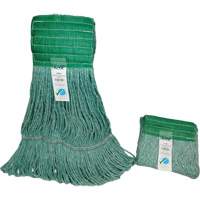 Wide-Band Mop Head, Antimicrobial/Floor Finishing/Specialty, Cotton/Rayon/Synthetic, Loop Style Cam Industrial