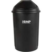Half-Round Garbage Bin with Lid, Polyethylene, 21 US gal. Cam Industrial