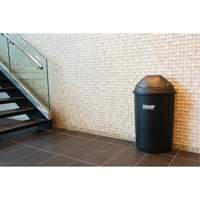 Half-Round Garbage Bin with Lid, Polyethylene, 21 US gal. Cam Industrial