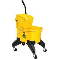 Seau & essoreuse pour vadrouille Grizzly, Pression vers le bas, 8 gal. US (32 pintes), Jaune Cam Industrial