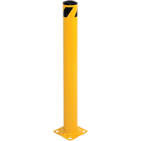 Bollard, Steel, 42" H x 5-1/2" W, Yellow Cam Industrial