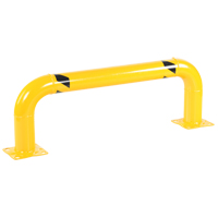 Low Profile Rack Guards, 4' W x 1.4' H, Yellow Cam Industrial