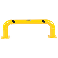 Low Profile Rack Guards, 4' W x 1.4' H, Yellow Cam Industrial