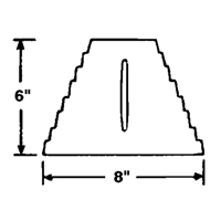 Wheel Chock, 9" x 8" x 6", Black Cam Industrial