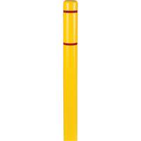 Polyethylene Bollard Covers, 4-1/2" Dia. x 52" L, Yellow Cam Industrial