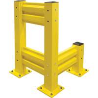 Industrial Safety Guard Rail, Steel, 19" L x 12" H, Safety Yellow Cam Industrial