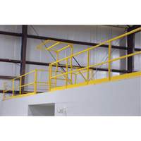 Mezzanine Safety Gate, 68-1/2" L x 42" H, 80-1/16" Raised, Yellow Cam Industrial