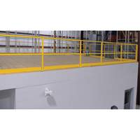 Mezzanine Safety Gate, 68-1/2" L x 42" H, 80-1/16" Raised, Yellow Cam Industrial