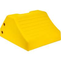 Cale de roue robustes, Ur&eacute;thane, Jaune, 15-1/2" la x 17-7/10" p x 10" h Cam Industrial