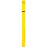 Polyethylene Bollard Cover, 4-1/2" Dia. x 64" L, Red/Yellow Cam Industrial
