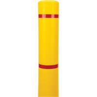 Polyethylene Bollard Cover, 4-1/2" Dia. x 64" L, Red/Yellow Cam Industrial