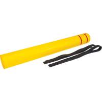 Polyethylene Bollard Cover, 6-5/8" Dia. x 60" L, Red/Yellow Cam Industrial