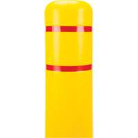 Polyethylene Bollard Cover, 6-5/8" Dia. x 60" L, Red/Yellow Cam Industrial