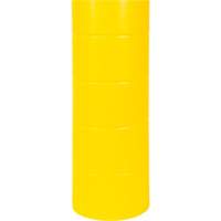 Polyethylene Bollard Cover, 6-5/8" Dia. x 60" L, Red/Yellow Cam Industrial
