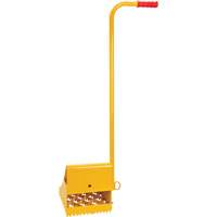 Ice Chock with Ergonomic Handle, Steel, Yellow, 8-1/16" W x 10-5/8" D x 8-13/16" H Cam Industrial