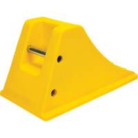 Wheel Chocks with Aluminum Tread, Polyurethane, Safety Yellow, 11-1/4" W x 21" D x 12-1/4" H Cam Industrial
