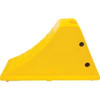 Wheel Chocks with Aluminum Tread, Polyurethane, Safety Yellow, 11-1/4" W x 21" D x 12-1/4" H Cam Industrial
