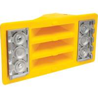 Wheel Chocks with Aluminum Tread, Polyurethane, Safety Yellow, 11-1/4" W x 21" D x 12-1/4" H Cam Industrial