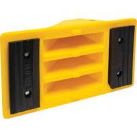 Wheel Chocks with Rubber Tread, Polyurethane, Yellow, 11-1/4" W x 21" D x 12-1/4" H Cam Industrial