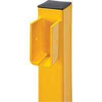 End Post for Light-Duty Guard Rails, Steel, 42" H, Safety Yellow Cam Industrial