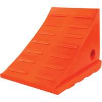 25 Ton General Purpose Wheel Chock, Urethane, Orange Cam Industrial