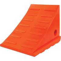 35 Ton General Purpose Wheel Chock, Urethane, Orange Cam Industrial