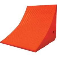 70 Ton Large Equipment Wheel Chock, Urethane, Orange Cam Industrial