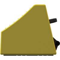 Cale de roue ultra-robuste pour l'exploitation mini&egrave;re Checkers Safety, PEHD, Jaune, 14-1/2" la x 17-1/2" p x 16" h Cam Industrial