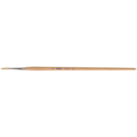 Pure White Bristle Round Marking Paint Brush, 3/16" Brush Width, White China, Wood Handle Cam Industrial