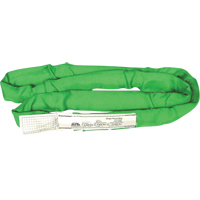 Round Slings, Green, 2" W x 4' L, 6000 lbs. Vertical Load Cam Industrial