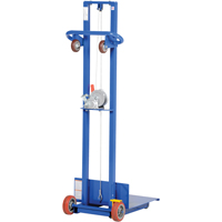 Platform Lift Stacker, Hand Winch Operated, 400 lbs. Capacity, 58" Max Lift Cam Industrial