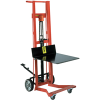 Hydraulic Platform Lift Stacker, Foot Pump Operated, 750 lbs. Capacity, 54" Max Lift Cam Industrial